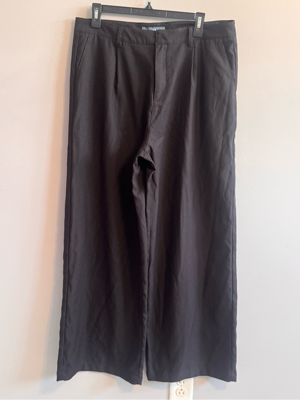 ModCloth Black Pleated Wide Leg Trouser Pants Women’s Size 14